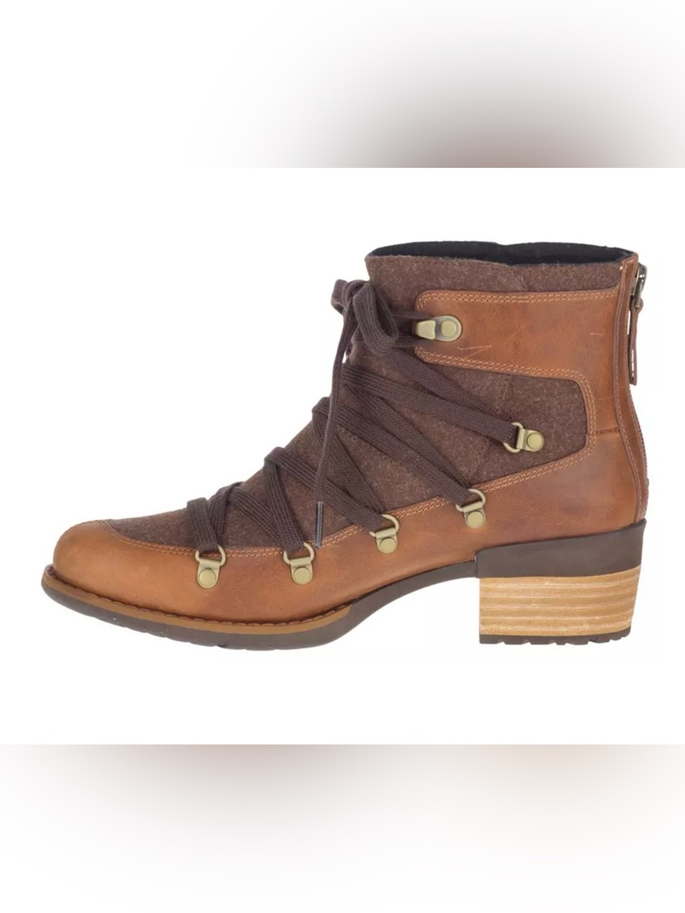 Merrell Women's Shiloh ll Warm Oak Brown Leather Lace-Up Ankle Boots. 🥾 ♥️ - Picture 6 of 9